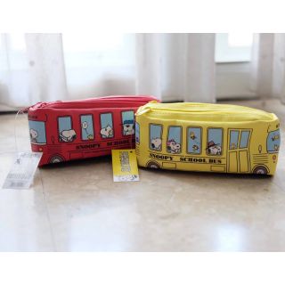 🐶ลด 110฿ พิมพ์ AIIBO223 🐶กระเป๋าดินสอ Snoopy School Bus