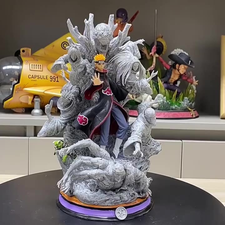 24cm Naruto Akatsuki Pain Ten Tails Anime Action Figure Outer Path Pain ...