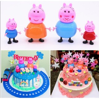 โมเดลตกแต่งเค้ก​ ครอบครัวหมูpeppa pig