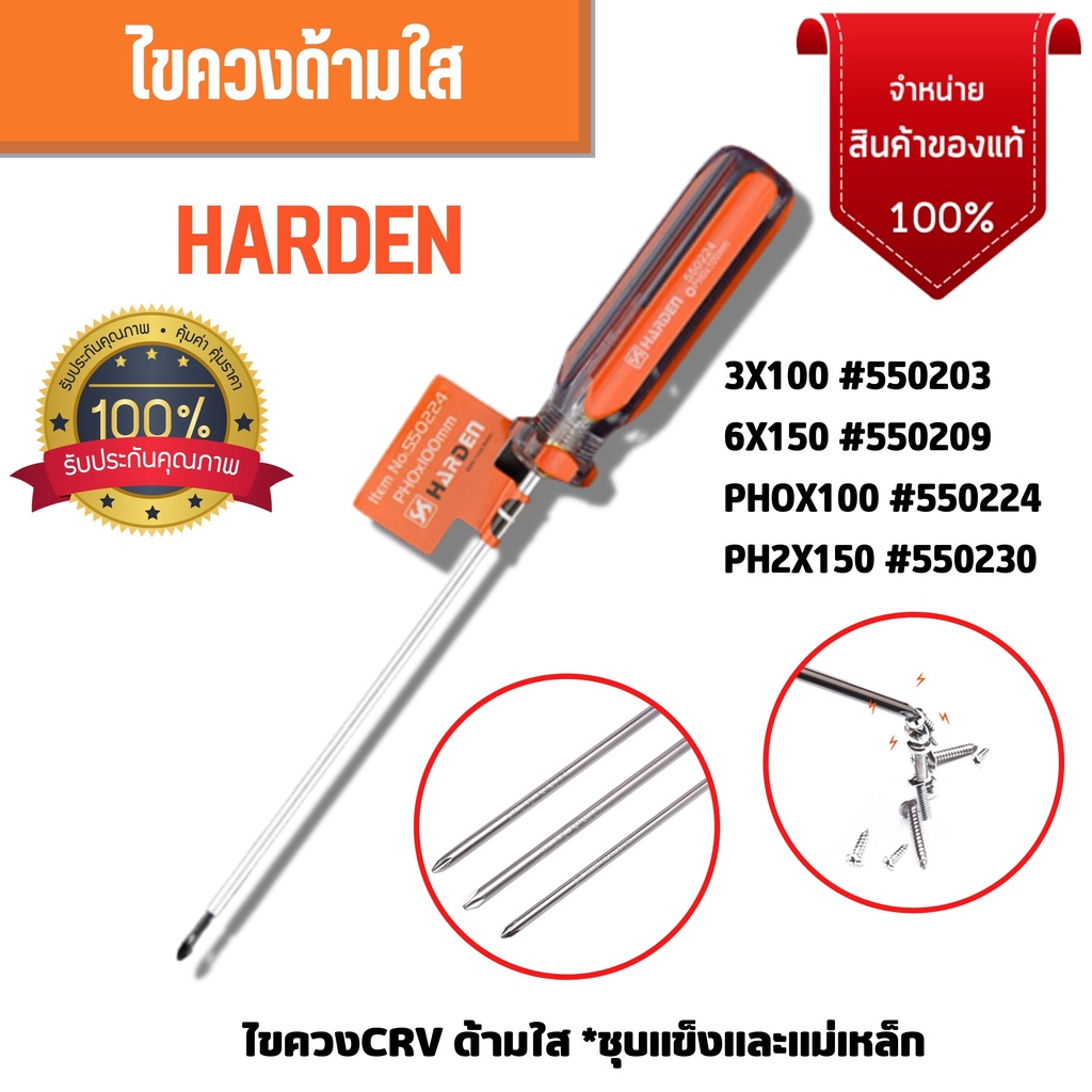 ไขควงปากด้ามใส-ไขควงหัวแม่เหล็ก-เหล็ก-cr-v-มีให้เลือก-2-แบบ