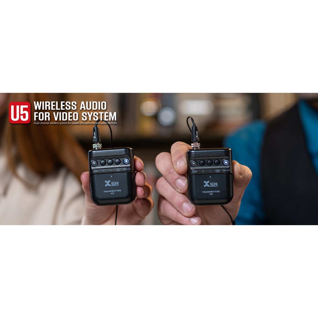 xvive-u5-wireless-audio-for-video-system-u5-u5t2-wireless-lavalier-microphone-ไวร์เลสไมโครโฟน