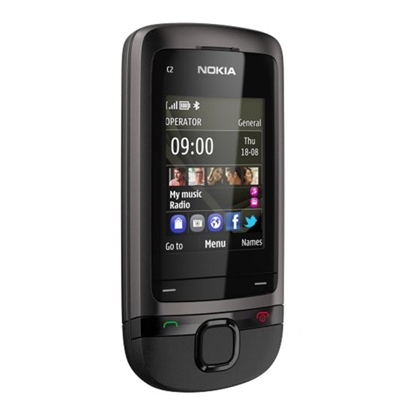 โทรศัพท์มือถือ-แบบสไลด์-เต็มชุด-สไตล์คลาสสิก-สําหรับ-nokia-c2-05-original-full-set