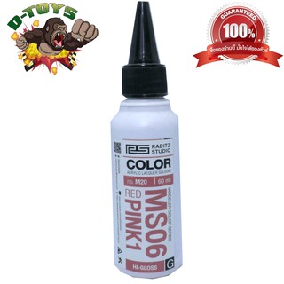 สีโมเดล กันดั้ม MS06 Red Pink1 ขนาด 60 ml สำหรับ Airbrush