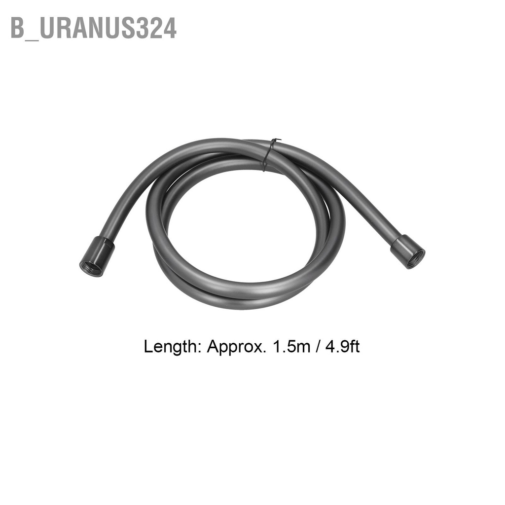 b-uranus324-pvc-shower-hose-1-5m-handheld-smooth-and-anti-entanglement-durable-tube-grey-for-bathroom