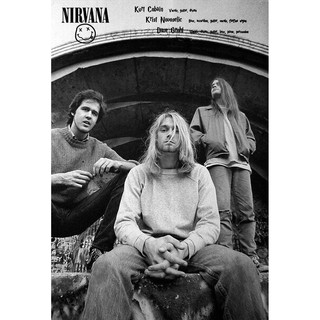 โปสเตอร์ รูปถ่าย วงดนตรี ร็อค เนอร์วานา NIRVANA 1987-94 POSTER 24”x35” Inch Kurt Cobain Legend American Rock Band v14