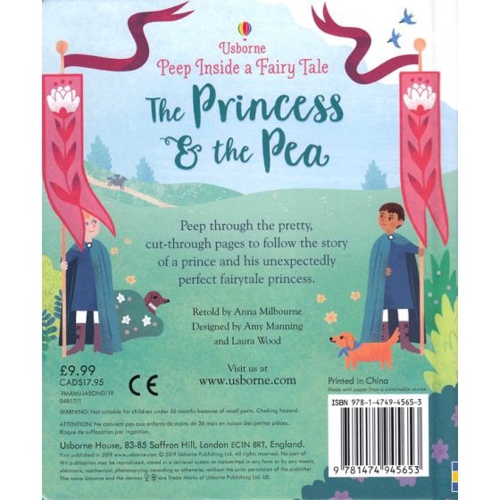 dktoday-หนังสือ-usborne-peep-inside-a-fairy-tale-princess-amp-the-pea-age-3