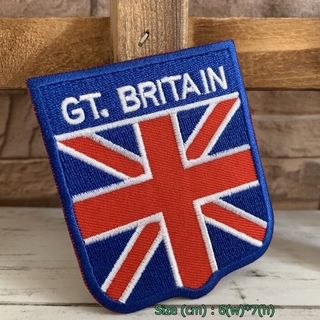 ธง อังกฤษ ตัวรีดติดเสื้อ อาร์มรีด อาร์มปัก ตกแต่งเสื้อผ้า หมวก กระเป๋า แจ๊คเก็ตยีนส์ Badge Embroidered Iron on Patch 2