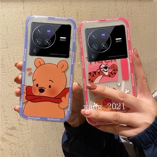 2022 New Casing เคสโทรศัพท VIVO X80 Pro X70 Pro 5G เคส Phone Case Popularity Cute Cartoon Bear Pink Pig Silicone Soft Case Back Cover