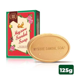 Mysore Sandal Soap (สบู่ผิวหอม ลดกลิ่นตัว สบู่อินเดีย สบู่น้ำมันไม้จันทร์) 125g.