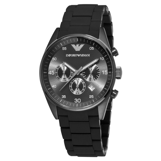 พร้อมสต็อก ！Emporio Armani Classic Men's Black Sportivo นาฬิกาข้อมือ ...