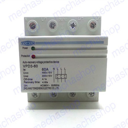 เครื่องป้องกันไฟตกไฟเกิน-อุปกรณ์ป้องกันไฟตกไฟเกิน-3-เฟส-60a-ac-380v