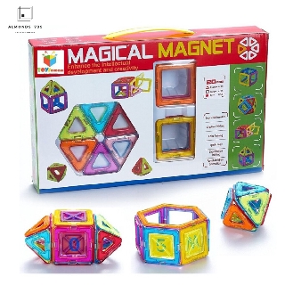 ตัวต่อแม่เหล็ก Magical Magnet ของเล่นตัวต่อแม่เหล็ก 71และ20 ชิ้น + คู่มือการเล่นในกล่อง ของเล่นฝึกสมาธิ [701/704]