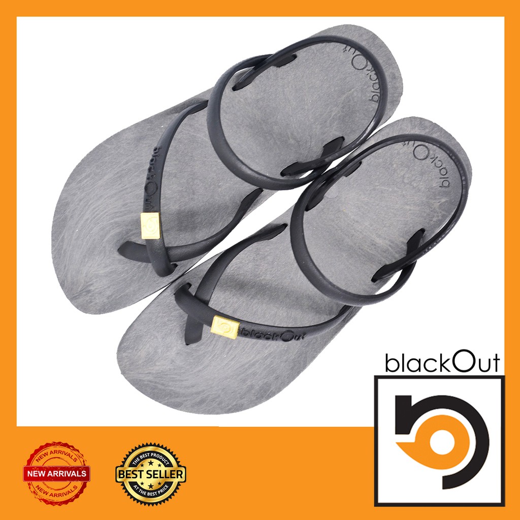 blackout-toeloopslingback-รองเท้าแตะ-คีบโป้งรัดส้น-รองเท้ายางกันลื่น-พื้นเทา