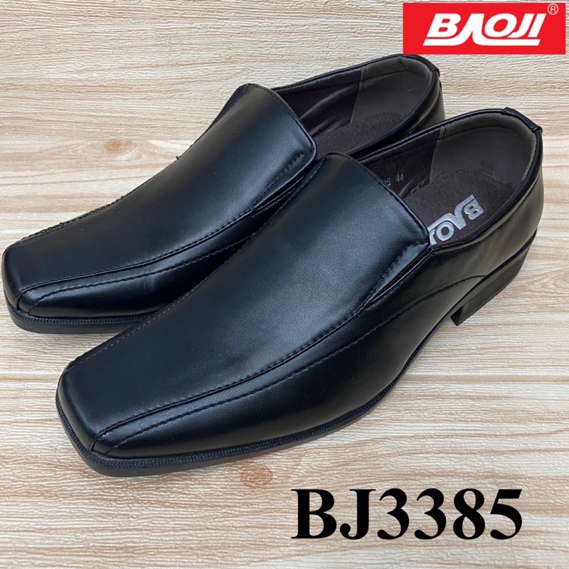 ราคาและรีวิวรองเท้าคัดชูหนังสีดำ Baoji BJ 3385 (39-45)