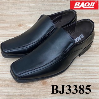 ภาพขนาดย่อของภาพหน้าปกสินค้ารองเท้าคัดชูหนังสีดำ Baoji BJ 3385 (39-45) จากร้าน wilai1_shoe บน Shopee