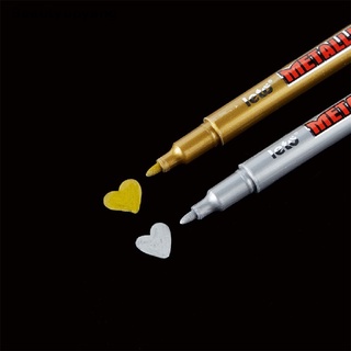 [Beautyupyang] ปากกาแท็กกระดาษ สีเมทัลลิก สีทอง สีเงิน สําหรับตกแต่งสมุดอัลบั้มรูปภาพ งานเลี้ยงวันเกิด