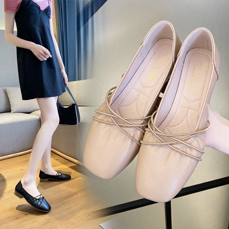 ภาพหน้าปกสินค้ารองเท้าสตรีรองเท้าเดี่ยวหนังแท้เบาสบายเท้ารองเท้าคนท้องรองเท้าทำงานผู้หญิง รองเท้าลำลองผู้หญิง