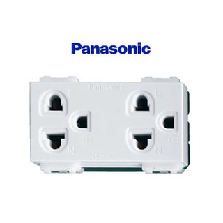 ปลั๊กตัวเมียแบบมีกราวด์ (คู่) Panasonic ปลั๊กกราวด์ คู่ ปลั๊กกราวด์ฝัง WEG-15929