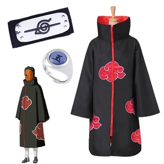 เสื้อคลุมคอสเพลย์ การ์ตูนนารูโตะ Akatsuki Uchiha Obito สําหรับผู้ใหญ่ และเด็ก