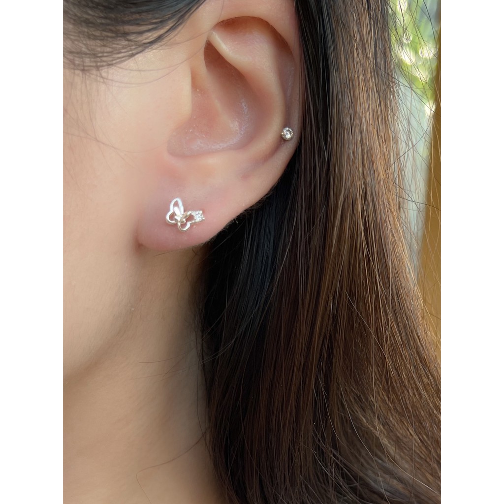 โค้ด-x8sfxj-ลด-20-a-piece-ต่างหูเงินแท้-all-silver-925-double-butterfly-stud-earrings