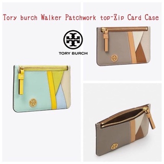 Tory burch Walker Patchwork top-Zip Card Case