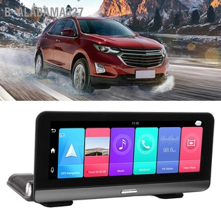 B_Alabama327 กล้องบันทึกวิดีโอ Gps Dvr หน้าจอสัมผัส Hd 8 นิ้ว เลนส์คู่ มุมกว้าง 170 องศา สําหรับรถยนต์