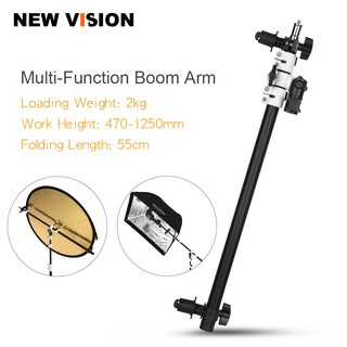 Holder Bracket Swivel Head Reflector Disc Arm Support with Telescopic Boom Arm