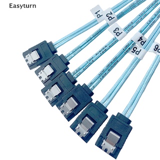 Easyturn สายเคเบิลแยก 6 SATA III 6Gbps 7Pin​ สายเคเบิลข้อมูล ตัวเมีย สําหรับเซิร์ฟเวอร์ 0.5 เมตร / 1 เมตร ET