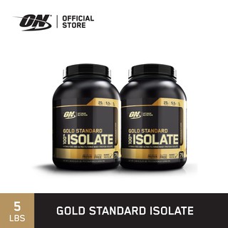 สินค้า [ส่งฟรี!!] Optimum Nutrition Gold Standard Isolate Whey Protein 5.2 Lb 2 กระปุก รส Chocolate ( Isolate Choc x2 Units )