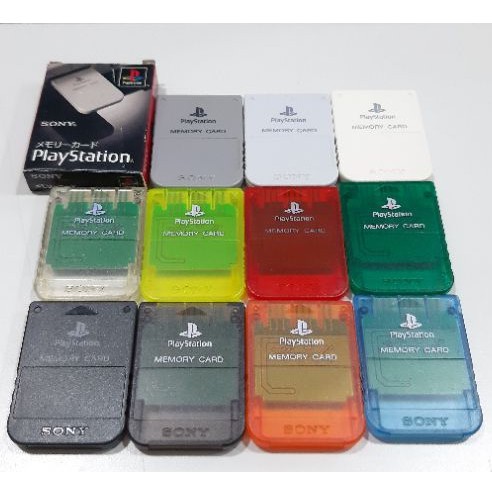 รูปภาพสินค้าแรกของPS1 Memory Card แท้ Sony จากประเทศญี่ปุ่น สี Original และสีอื่นๆ เมม เพลย์หนึ่ง เซฟ Mem