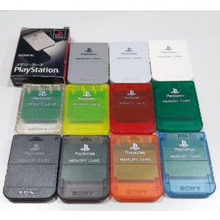 สินค้า PS1 Memory Card แท้ Sony จากประเทศญี่ปุ่น สี Original และสีอื่นๆ เมม เพลย์หนึ่ง เซฟ Mem