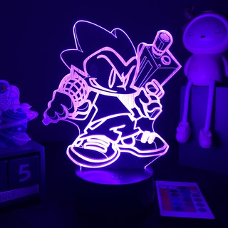 New 3D Game Lamp Friday Night Funkin Night Light Pico Figure For Bedroom Decor Bedside Lamp Kids Gamers Birthday Gift
