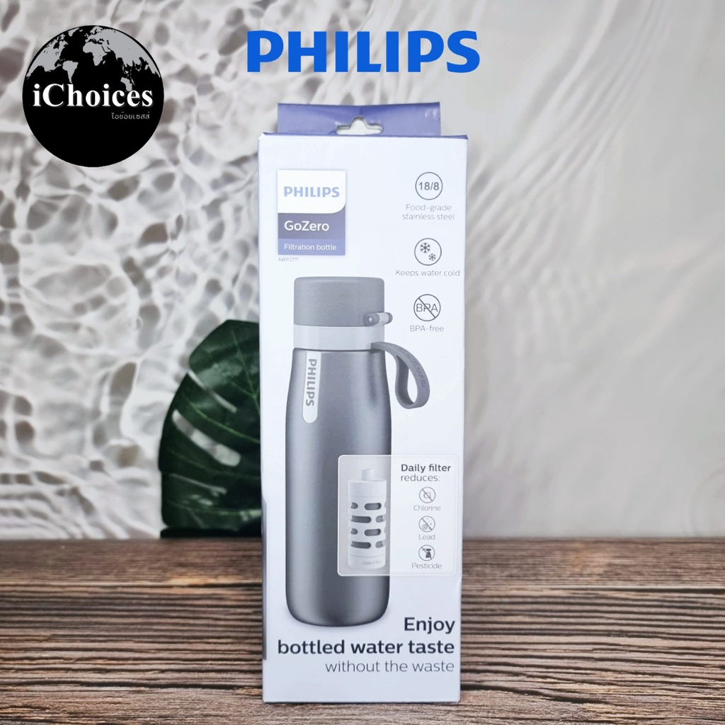 [Philips] GoZero Filtration Bottle 550 ml + GoZero Everyday Filter