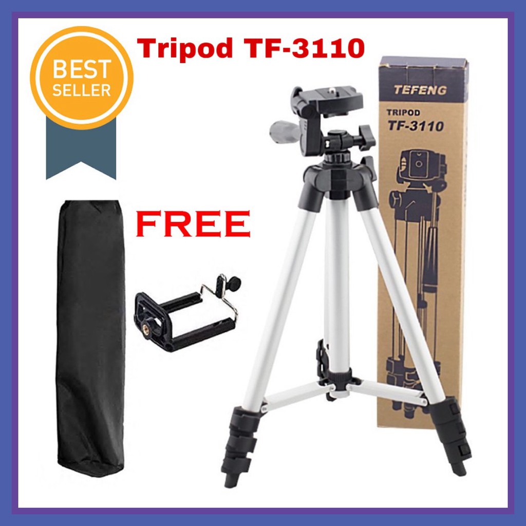 ขาตั้งกล้อง-ขาตั้งกล้อง3ขา-ไม้เซลฟี่-tripod-รุ่น-tf-3110-ขาตั้งโทรศัพท์-รุ่น-3-ขา-แถมฟรี-หัวต่อสำหรับมือถือ