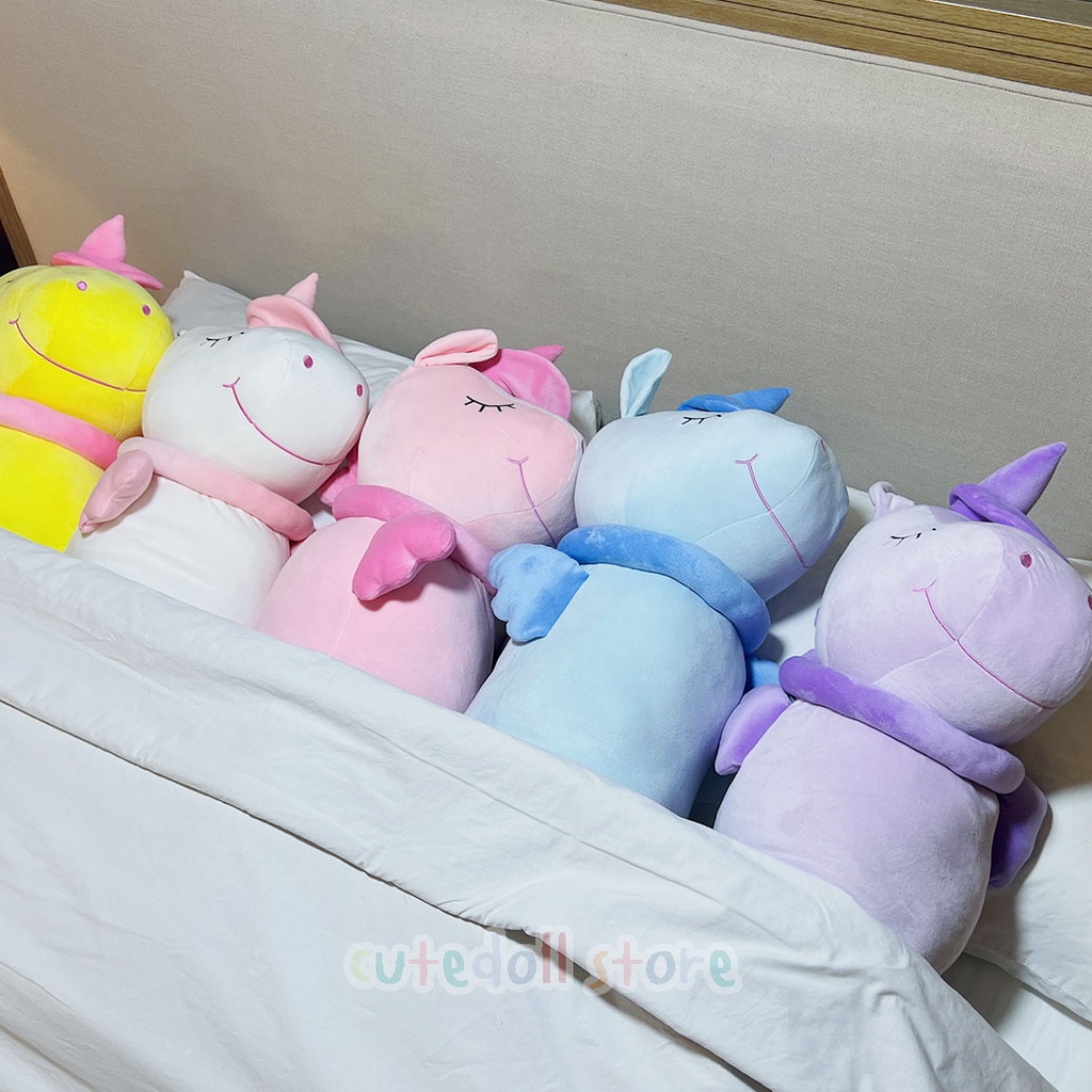 หมอนข้าง-ตุ๊กตา-ยูนิคอร์น-bolster-unicorn-ขนาด-70-ซม-หมอนข้างยูนิคอร์น-สีพาสเทล-หมอนตุ๊กตา-นุ่มนิม