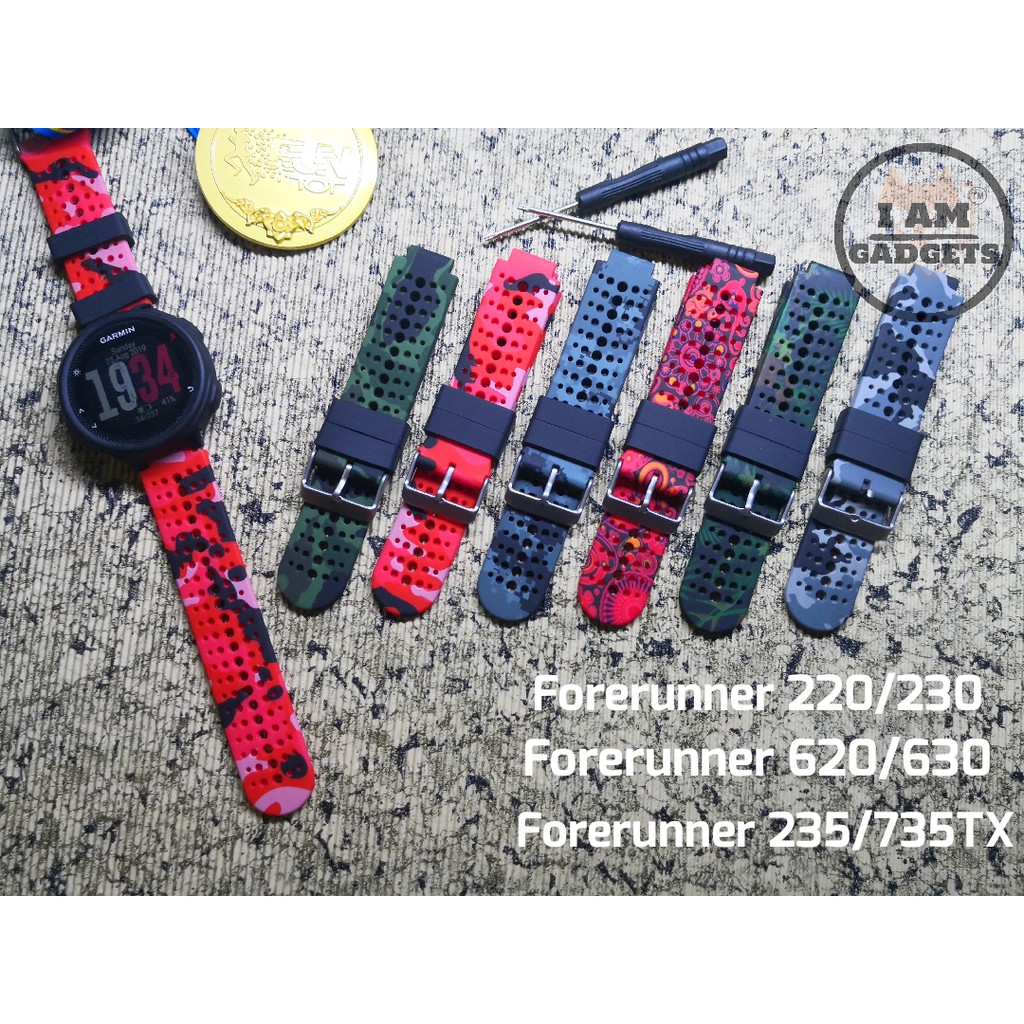 ภาพหน้าปกสินค้าพร้อมส่ง สาย Garmin Forrunner 220/230/235/620/630/735TX (สินค้าพร้อมส่งจากไทย)