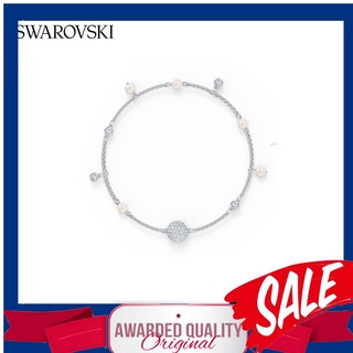 พร้อมส่ง Swarovski สร้อยข้อมือโซ่ ประดับไข่มุกคริสตัล เครื่องประดับแฟชั่น สําหรับผู้หญิง