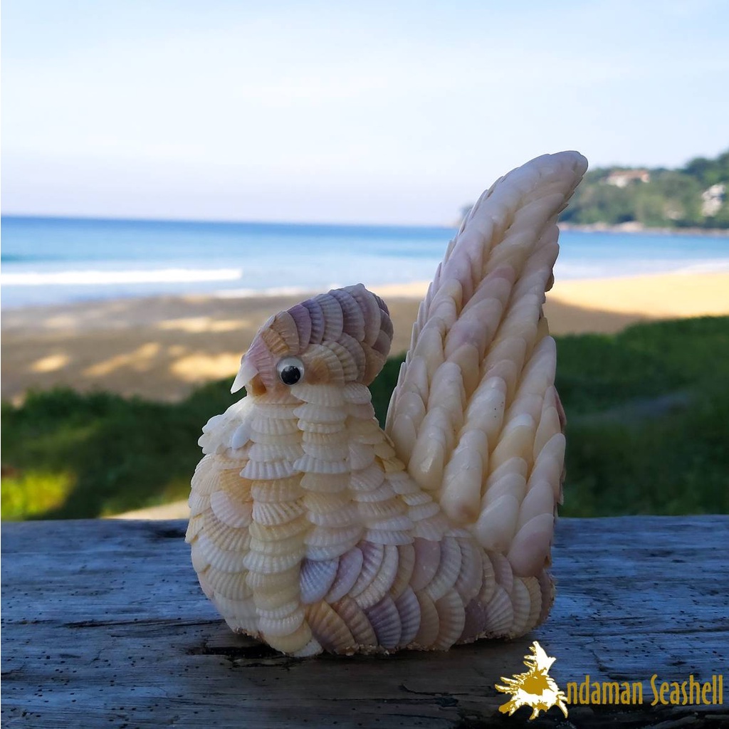 andaman-seashell-ตุ๊กตาปูนปั้นติดเปลือกหอย-ไก่ติดหอยแครง