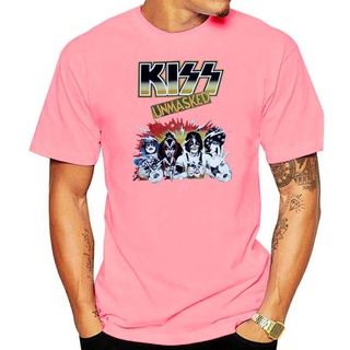 เสื้อยืดคอกลม พิมพ์ลาย Kiss Unmasked Hard Glam Hair Rock Metal สีดําสามารถปรับแต่งได้