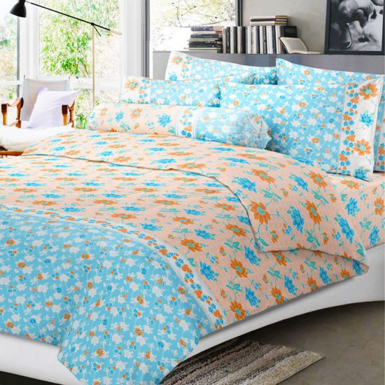 stevens-ชุดผ้าปูที่นอนพร้อมผ้านวม-cotton-soft-percale-รุ่น-280t-ขนาด-5-ฟุต-ชุด-6-ชิ้น-สีฟ้า-ชุดเครื่องนอน