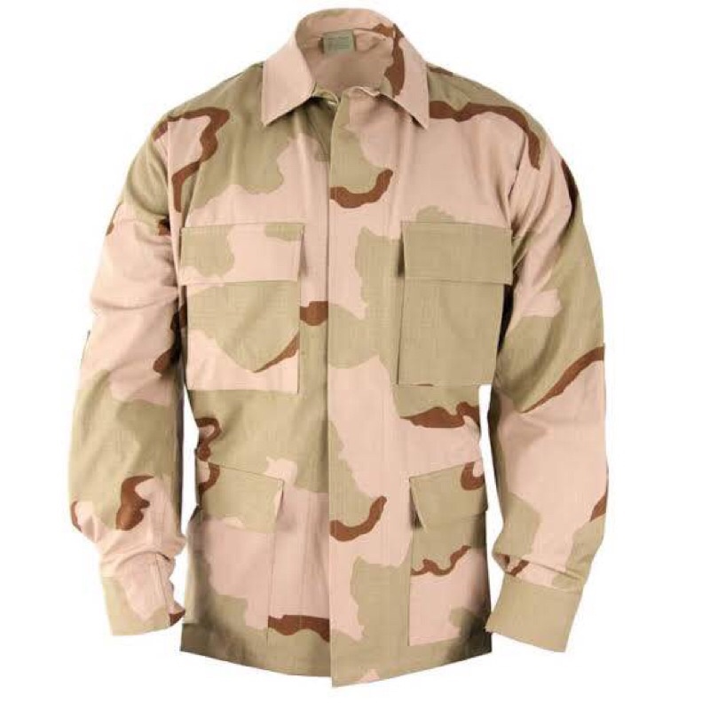 ภาพหน้าปกสินค้าเสื้อทหารอเมริกา ทะเลทราย (Desert) USA Army Shirt มือสองสภาพดี M81
