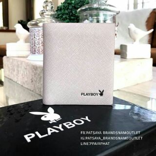 Must Have!!! PLAYBOY SAFFIANO LEATHER WALLETแท้💯 กระเป๋าสตางค์สั้นพับ2ตอน Limited Edition