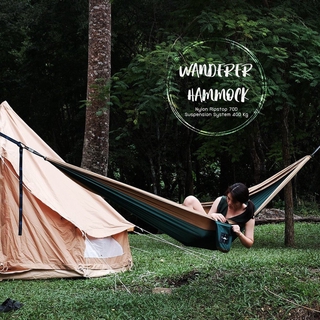 Wanderer Hammock ยาว 3 เมตร เปลเดินป่า เปลพกพา รับน้ำหนักได้ถึง 4 คน ขนาดใหญ่พิเศษ นอนสบาย พร้อมมุ้งและฟรายชีท มี 4 สี