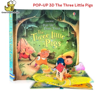 (ใช้โค้ดรับcoinคืน10%ได้) พร้อมส่งหนังสือนิทานภาพ 3 มิติ Usborne Pop-Up Three Little Pigs ภาษาอังกฤษ สําหรับเด็ก