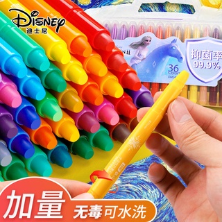 ดินสอสีเทียนระบายน้ำ ดินสอสีพาสเทลน้ำมันล้างทำความสะอาดได้ไม่สกปรก,แอนตี้แบคทีเรียหมุนได้ด้วยมือ