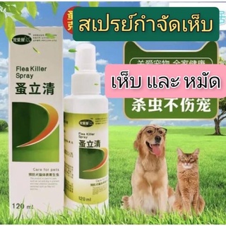 Flea killer Spray สเปรย์กำจัด เห็บ หมัด สุนัขและแมว 120ml