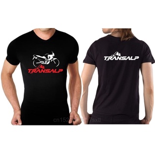 2020 ใหม่ เสื้อยืดลําลอง แขนสั้น พิมพ์ลายรถจักรยานยนต์ TRANSALP สําหรับผู้ชาย