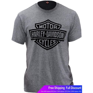 Harley-Davidson เสื้อยืดยอดนิยม Harley-Davidson Military - Mens Charcoal Bar &amp; Shield Pocket Tee - USAG Yongsan Harley-