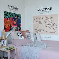 ที่อยู่ติดผนังภูมิทัศน์ผ้า Matisse Matisse ทำงานผ้าแขวนผ้าตกแต่งห้องพื้นหลัง ins wind Bed and Breakfast วรรณกรรมเล็กสดผน