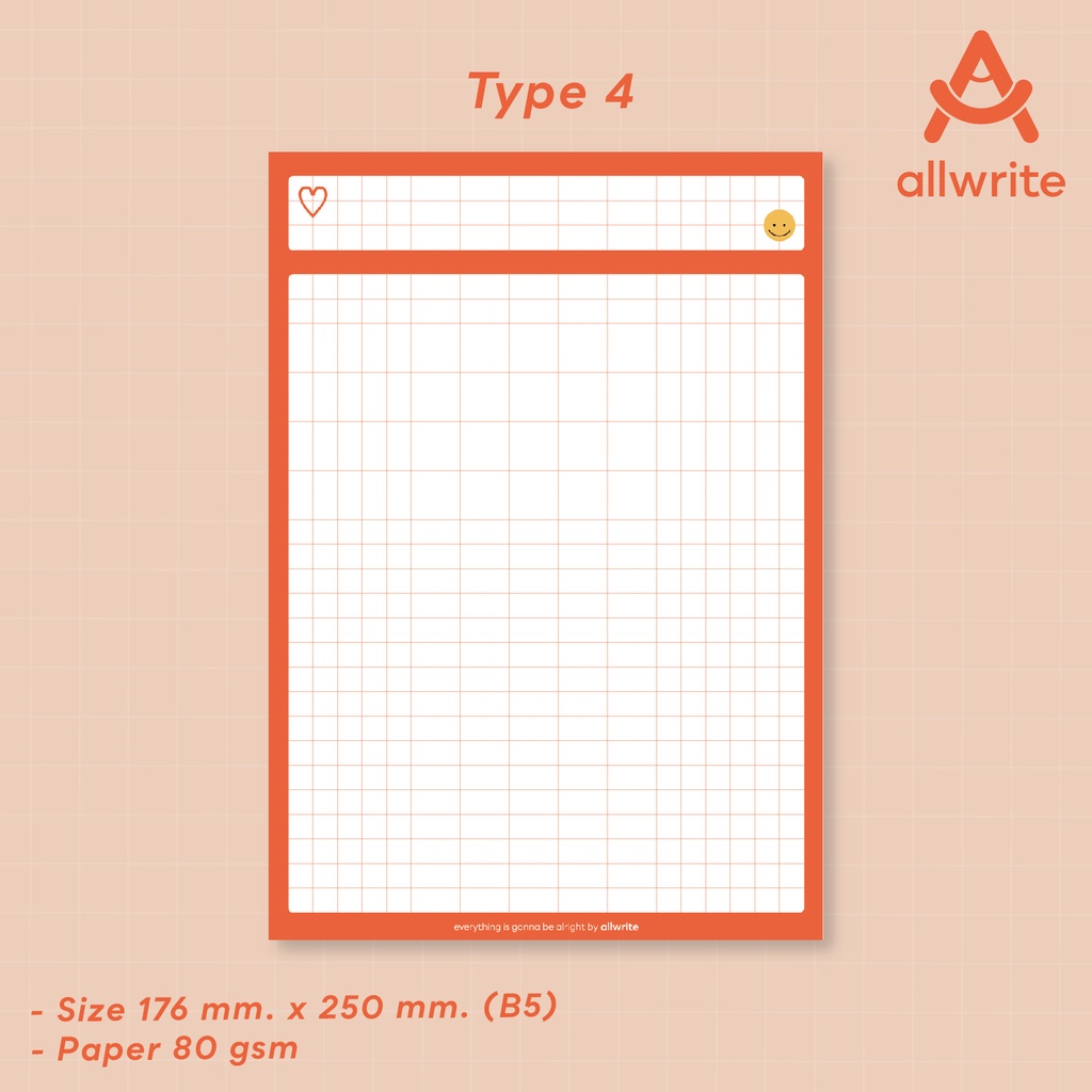 allwrite-paper-note-b5-สมุดโน๊ค-กระดาษโน๊ต